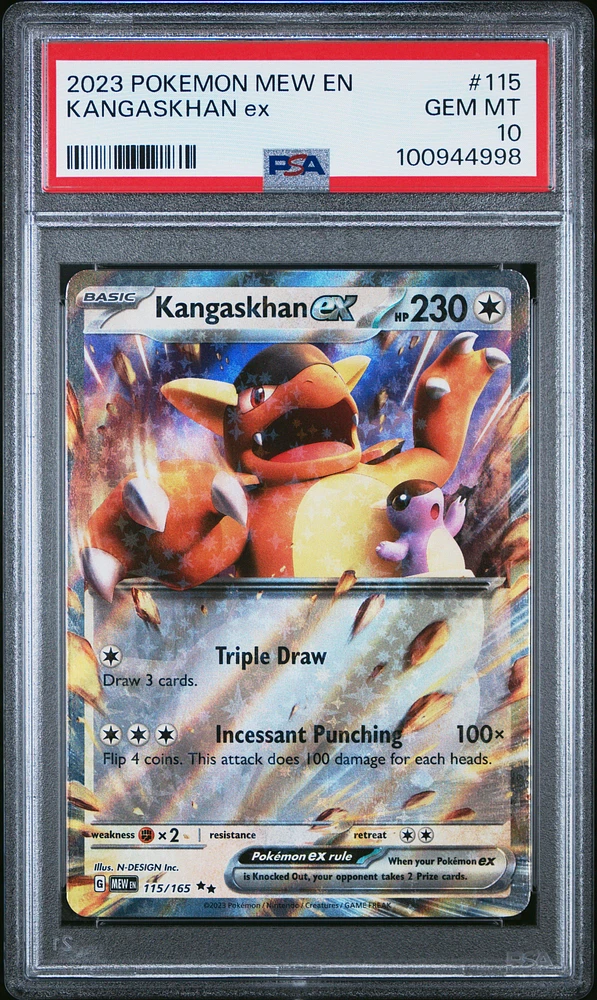 2023 Pokemon Mew En-151 Kangaskhan Ex PSA