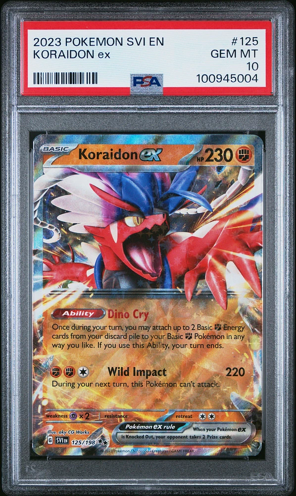 2023 Pokemon Svi En-scarlet & Violet 125 Koraidon Ex PSA