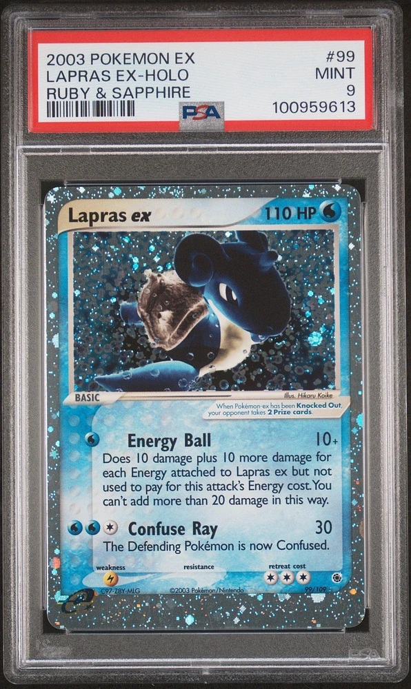 2003 Pokemon Ex Ruby & Sapphire 99 Lapras Ex-holo PSA