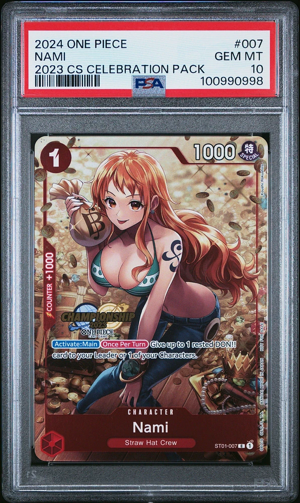 2024 One Piece Championship 2023 Celebration Pack 007 Nami PSA 10