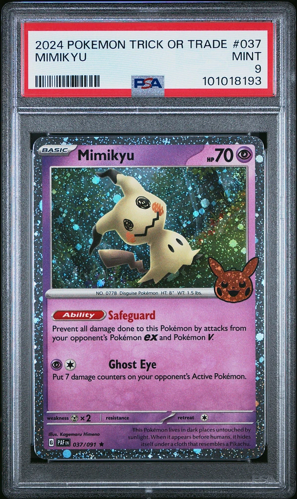 Pokemon Trick Or Trade Mimikyu PSA
