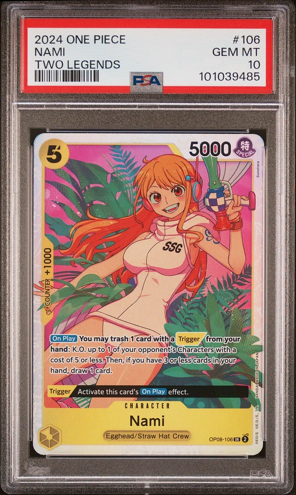 2024 One Piece Op08-two Legends 106 Nami PSA