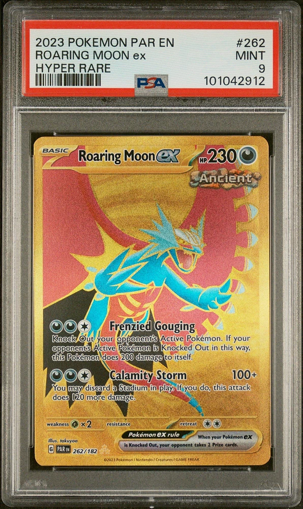2023 Pokemon Par En-paradox Rift 262 Roaring Moon Ex Hyper Rare PSA