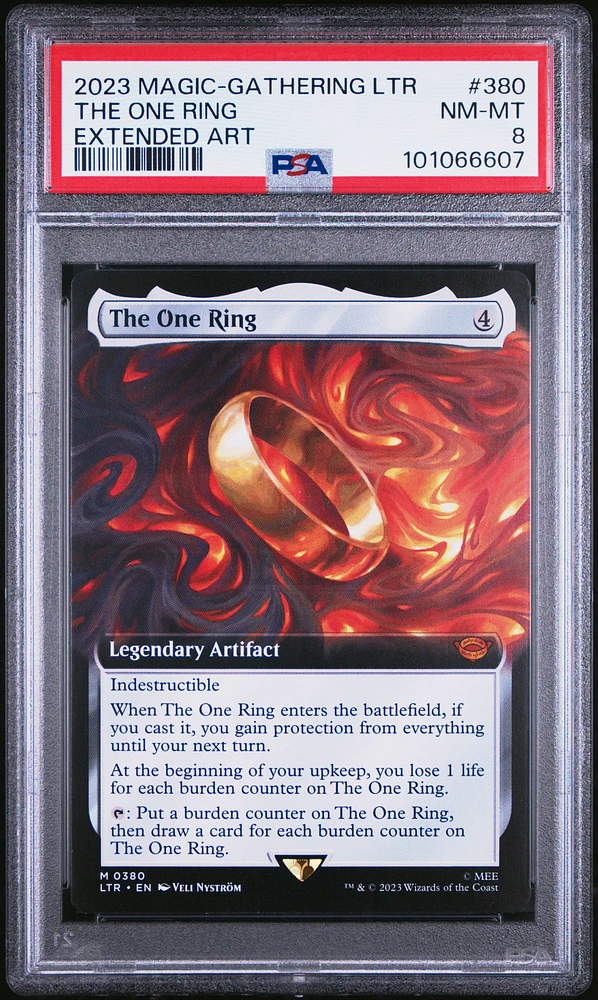 2023 Magic The Gathering Tales Of Middle-earth 380 The One Ring Extended Art PSA