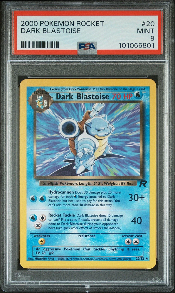 2000 Pokemon Rocket 20 Dark Blastoise PSA