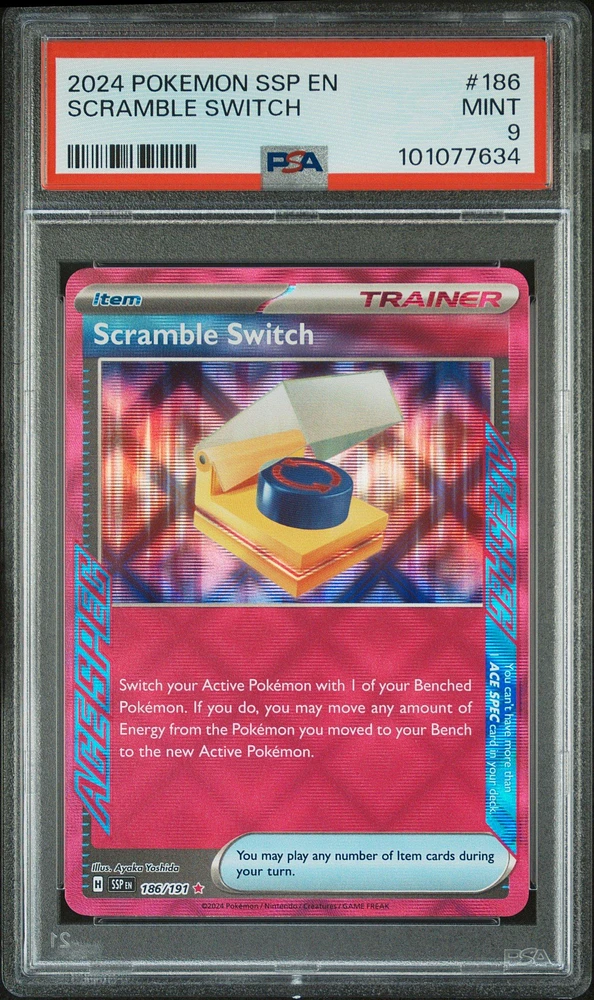 2024 Pokemon Ssp En-surging Sparks 186 Scramble Switch PSA