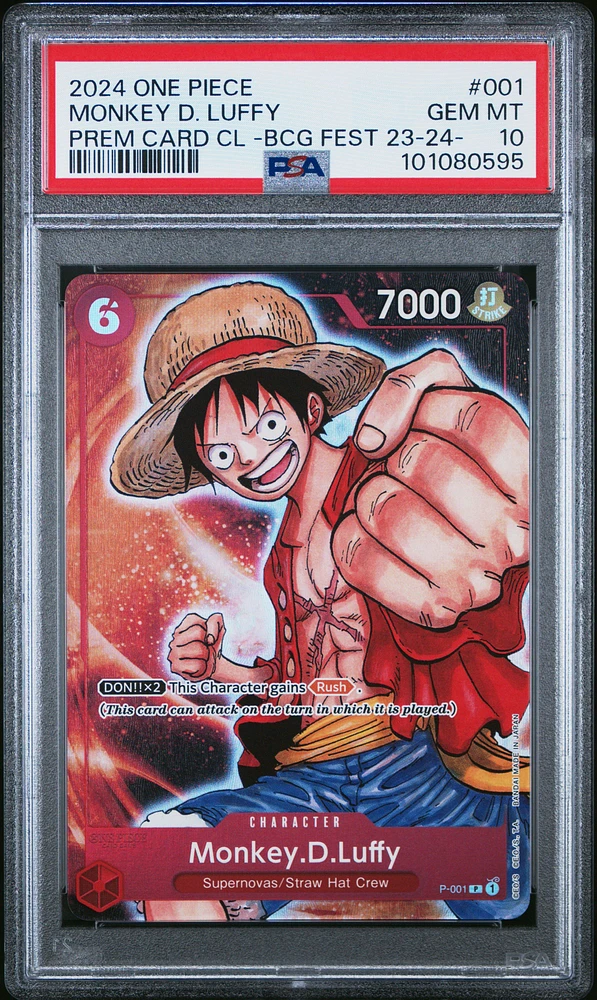 2024 One Piece Premium Card Collection -bandai Card Games Fest 23-24 Edition- 001 Monkey D. Luffy PSA 10