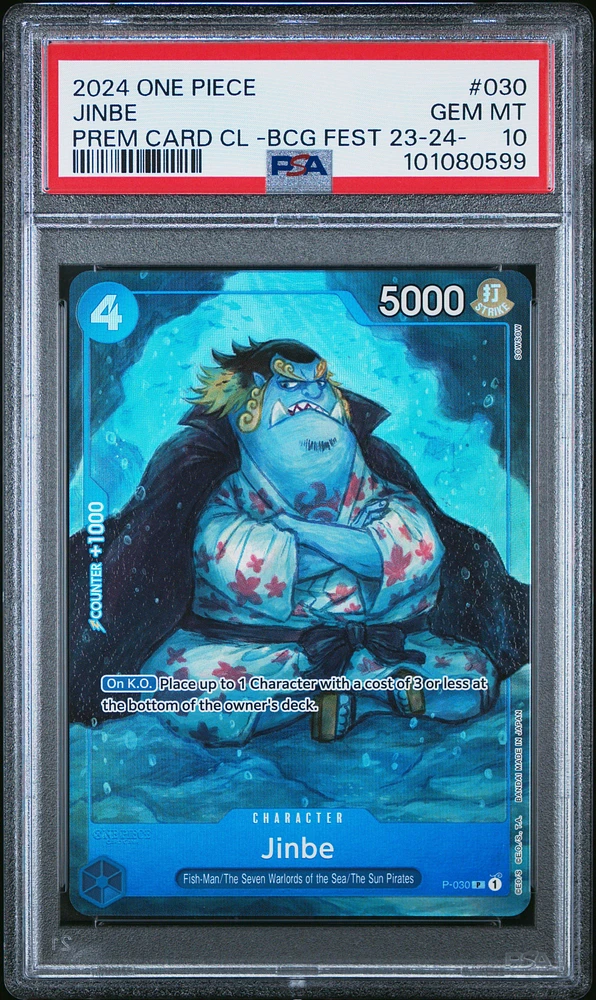 2024 One Piece Premium Card Collection -bandai Card Games Fest 23-24 Edition- 030 Jinbe PSA 10