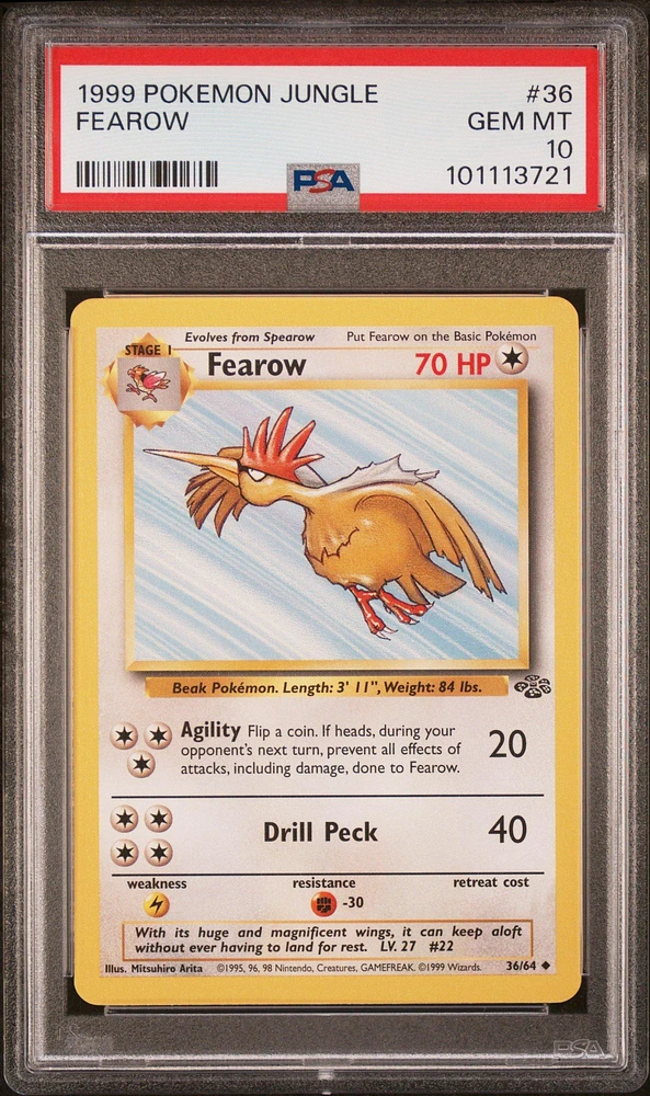 1999 Pokemon Jungle 36 Fearow PSA