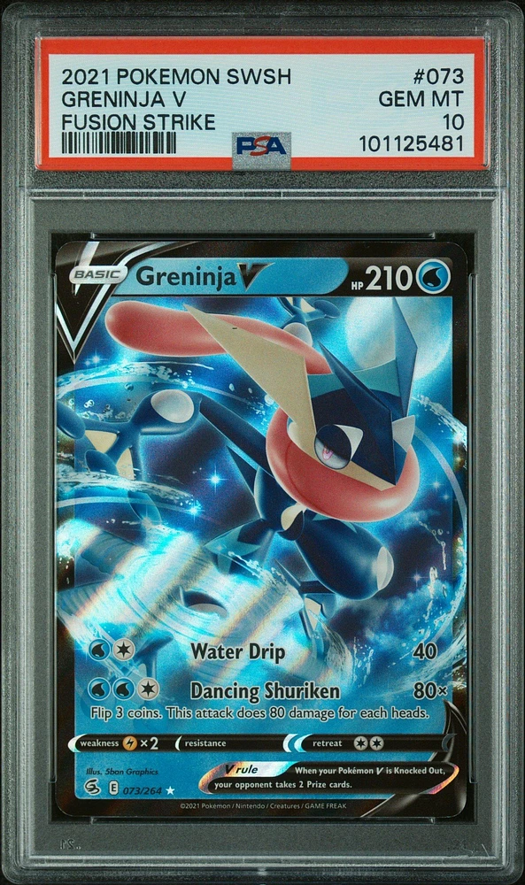 2021 Pokemon Sword & Shield Fusion Strike 073 Greninja V PSA