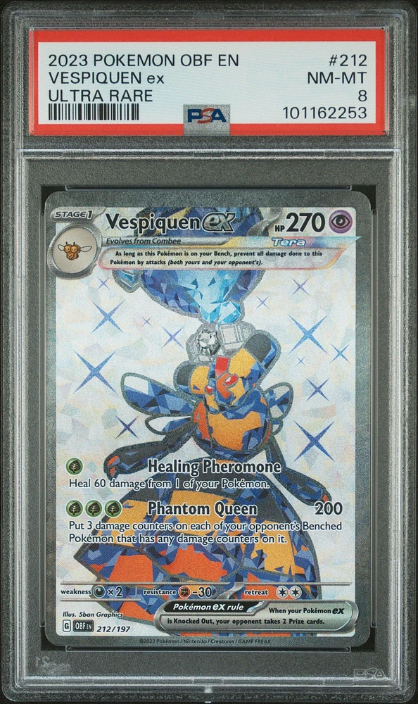 2023 Pokemon Obf En-obsidian Flames 212 Vespiquen Ex Ultra Rare PSA
