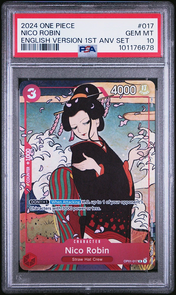 2024 One Piece English Version 1st Anniversary Set 017 Nico Robin PSA 10