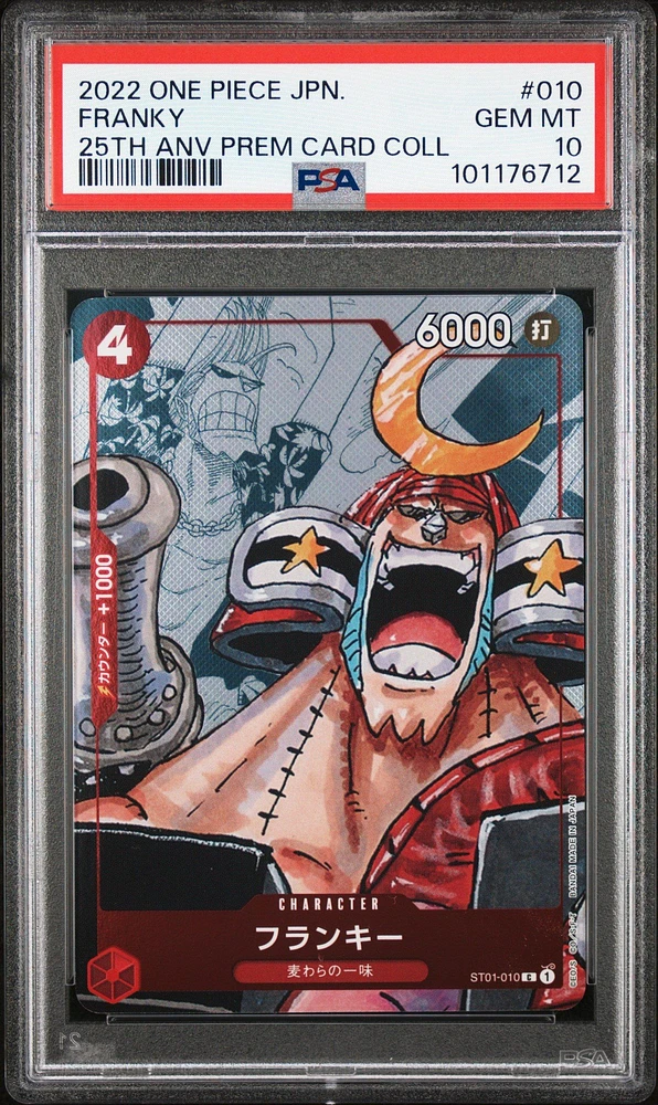 2022 One Piece Japanese 25th Anniversary Premium Card Collection 010 Franky PSA 10
