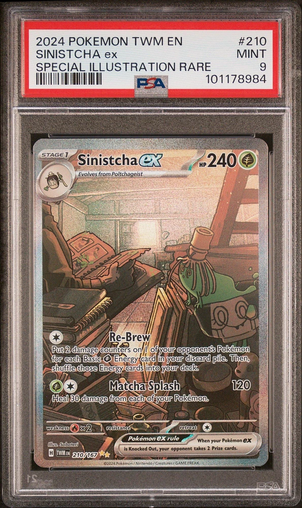 2024 Pokemon Twm En-twilight Masquerade 210 Sinistcha Ex Special Illustration Rare PSA