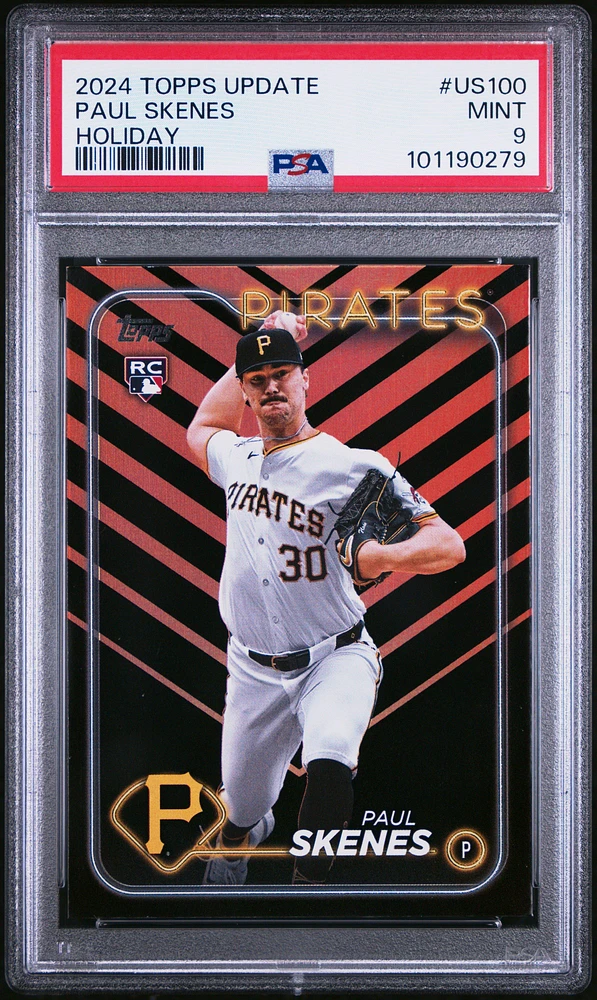 2024 Topps Update Us100 Paul Skenes Holiday PSA 9