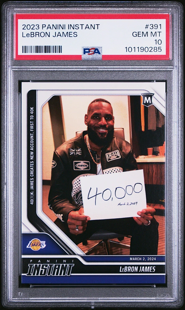 2023 Panini Instant 391 Lebron James PSA 10