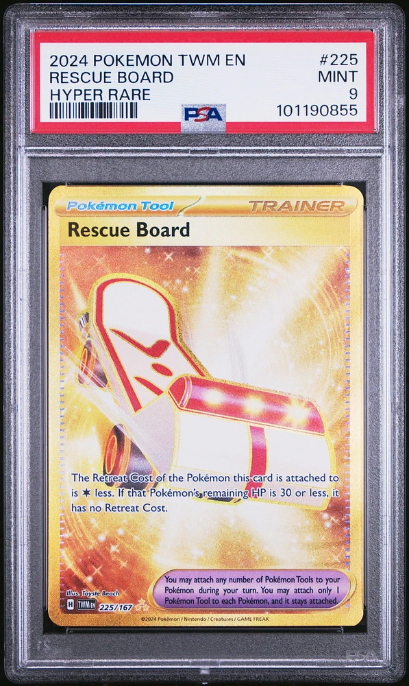 2024 Pokemon Twm En-twilight Masquerade 225 Rescue Board Hyper Rare PSA