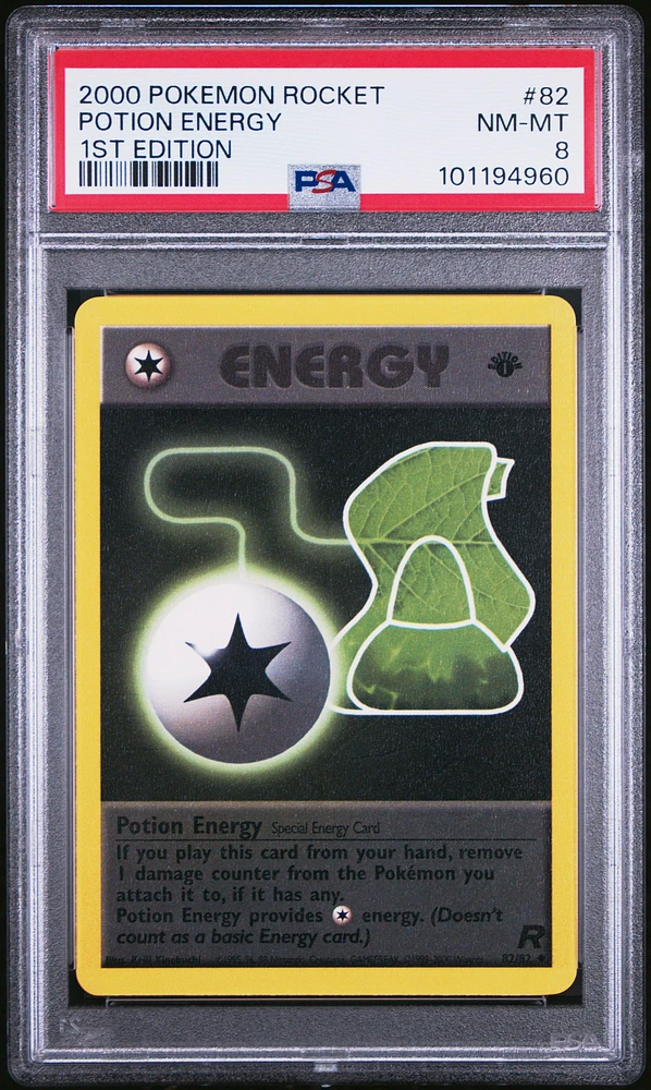 2000 Pokemon Rocket 82 Potion Energy 1st Edition PSA
