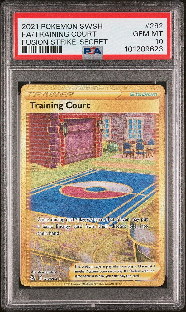 2021 Pokemon Sword & Shield Fusion Strike 282 Full Art/training Court Secret PSA