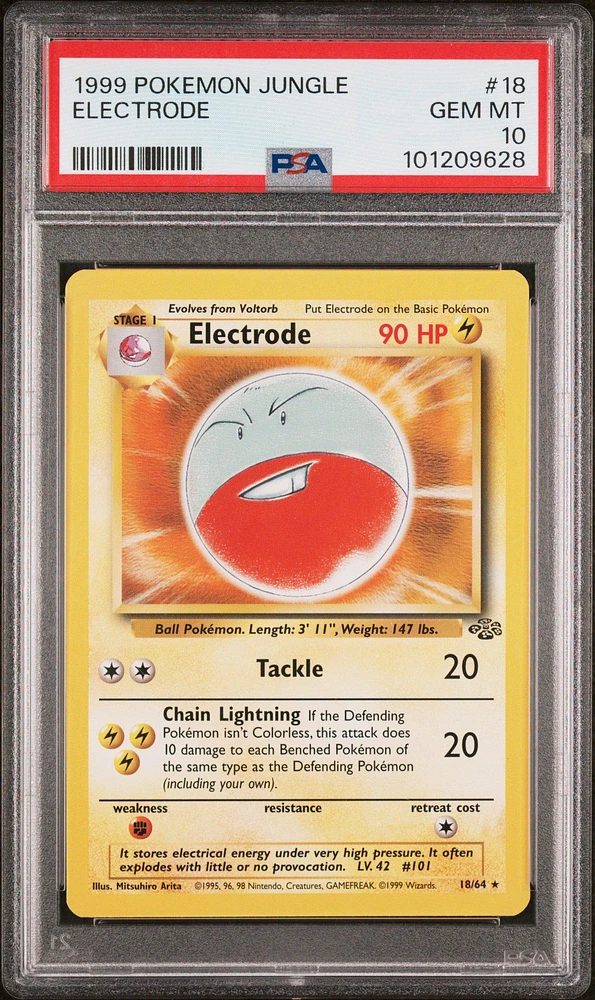 1999 Pokemon Jungle 18 Electrode PSA 10