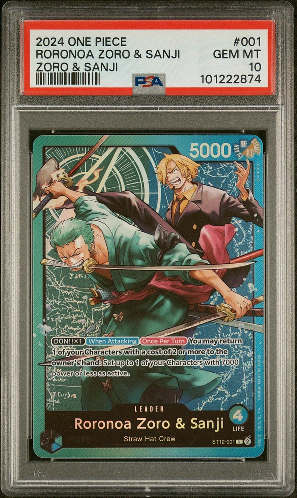 2024 One Piece Starter Deck-zoro & Sanji 001 Roronoa Zoro/sanji PSA 10