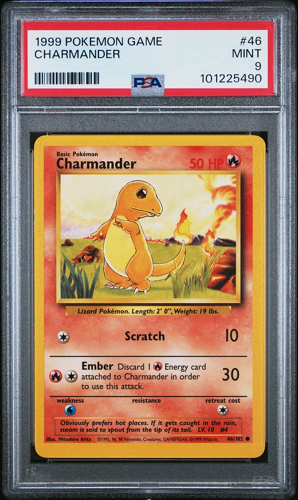 1999 Pokemon Game 46 Charmander PSA
