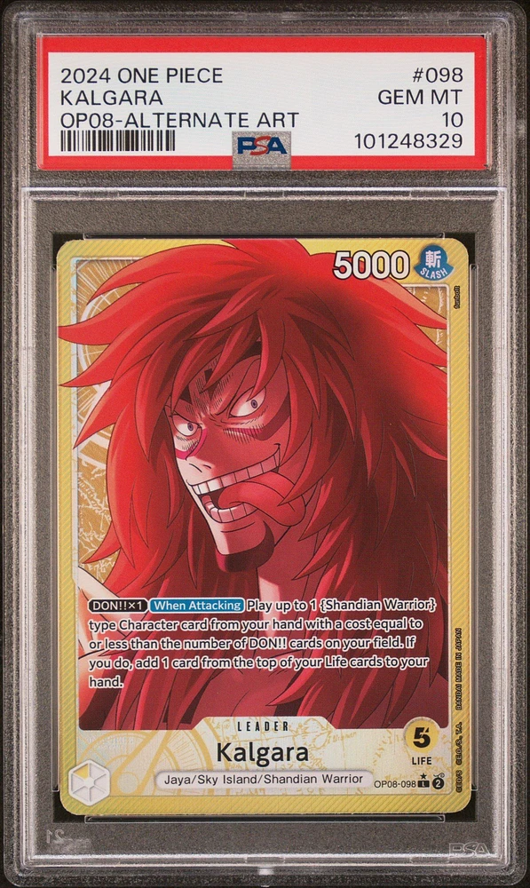 2024 One Piece Op08-two Legends 098 Kalgara Alternate Art PSA 10
