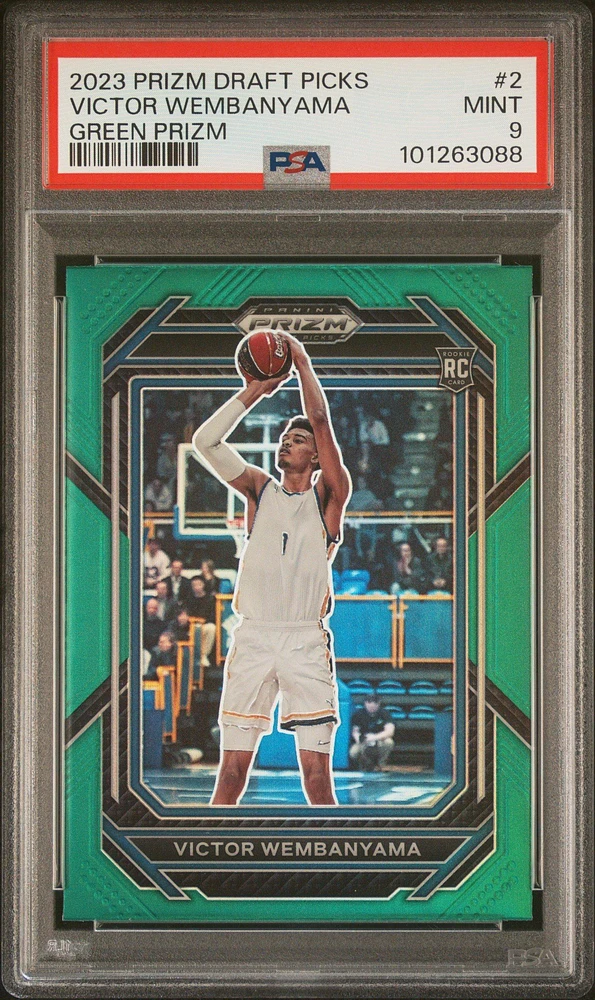 2023 Panini Prizm Draft Picks 2 Victor Wembanyama Green Prizm PSA