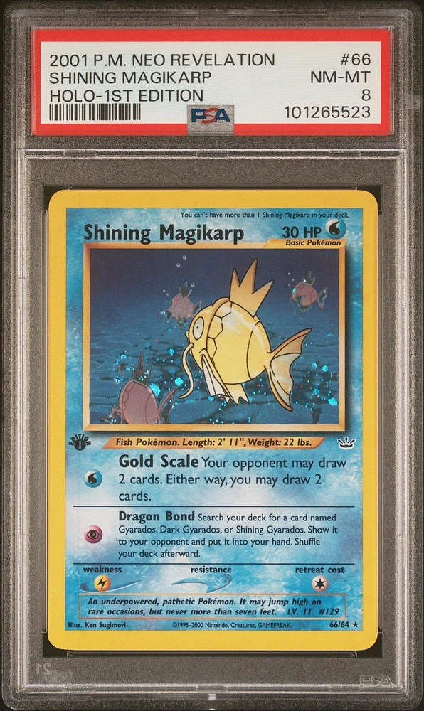 2001 Pokemon Neo Revelation 1st Edition 66 Shining Magikarp-holo PSA