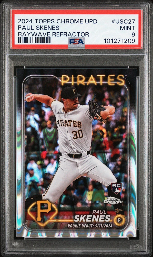 2024 Topps Chrome Update Usc27 Paul Skenes Raywave Refractor PSA