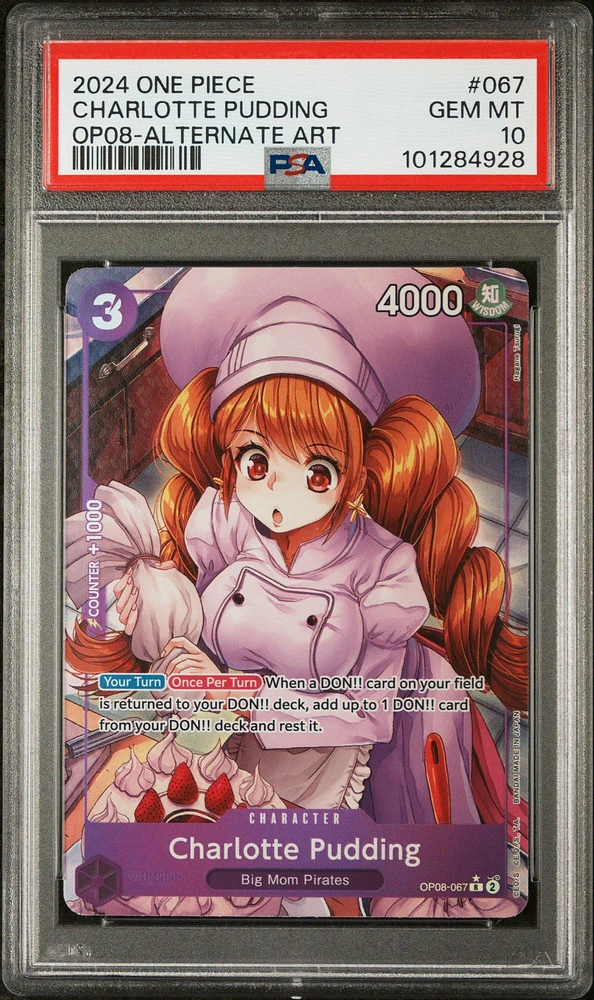 2024 One Piece Two Legends Charlotte Pudding Alternate Art PSA 10