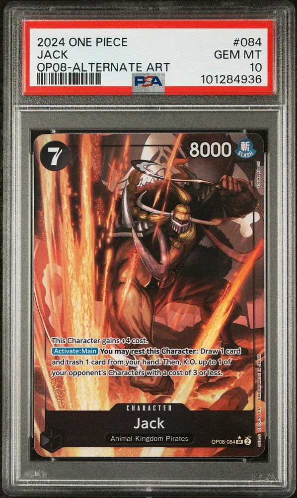 2024 One Piece Two Legends 084 Jack Alternate Art PSA 10