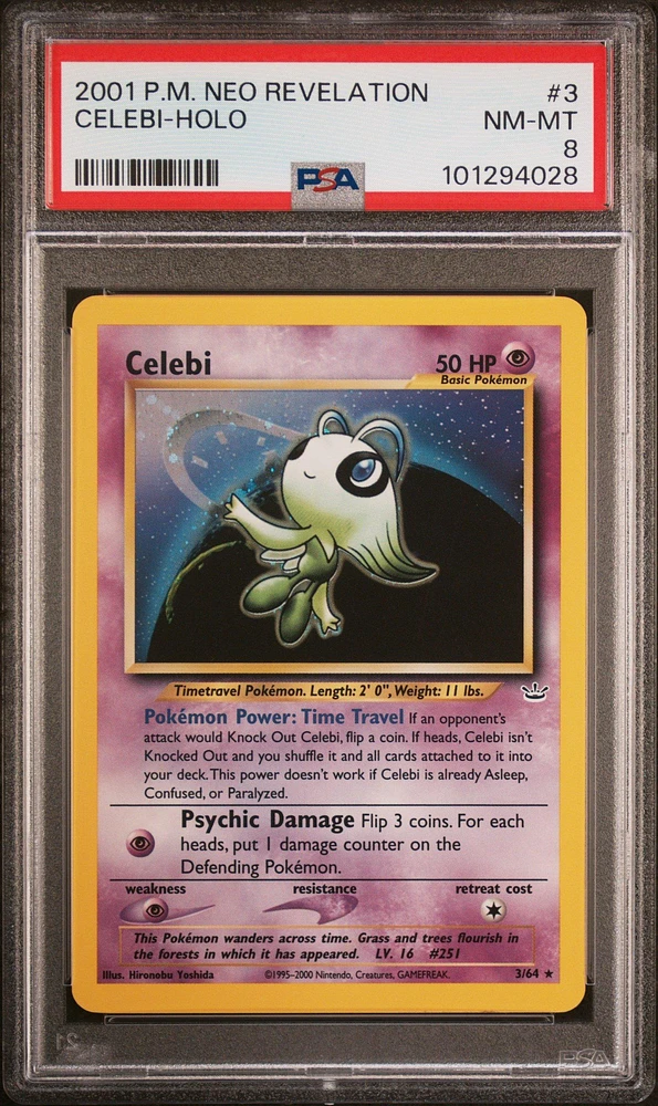 2001 Pokemon Neo Revelation 3 Celebi-holo PSA