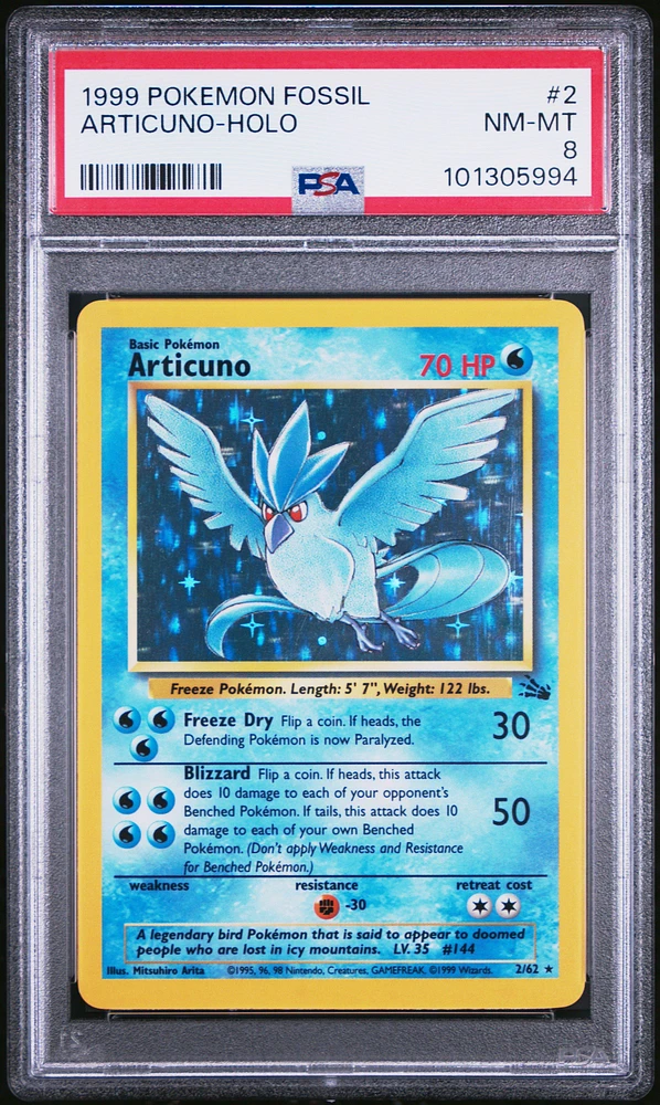 1999 Pokemon Fossil 2 Articuno-holo PSA