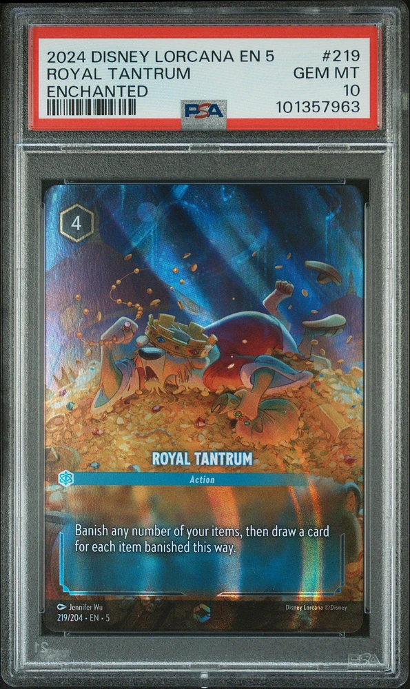 2024 Disney Lorcana En 5-shimmering Skies 219 Royal Tantrum Enchanted PSA