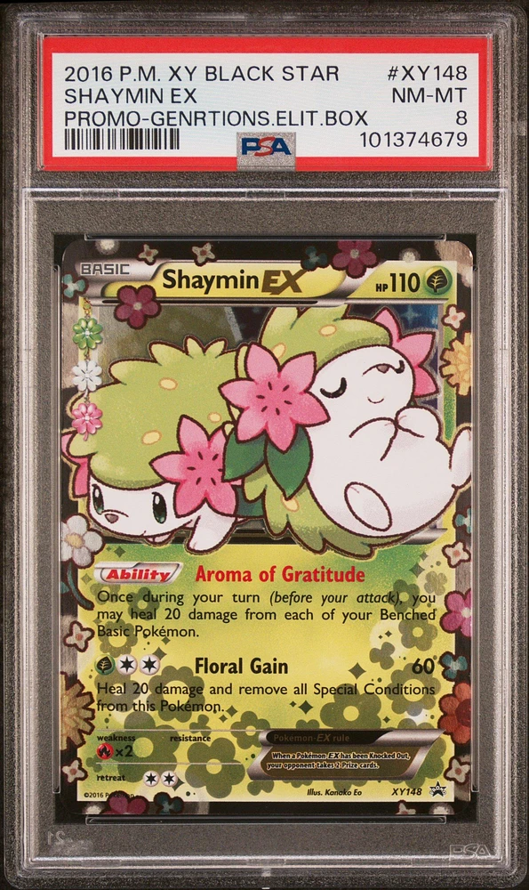 2016 Pokemon Xy Black Star Promo Xy148 Shaymin Ex Generations Elite Trainer Box PSA