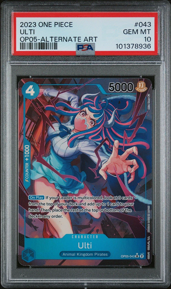 2023 One Piece Op05-awakening Of The New Era 043 Ulti Alternate Art PSA 10