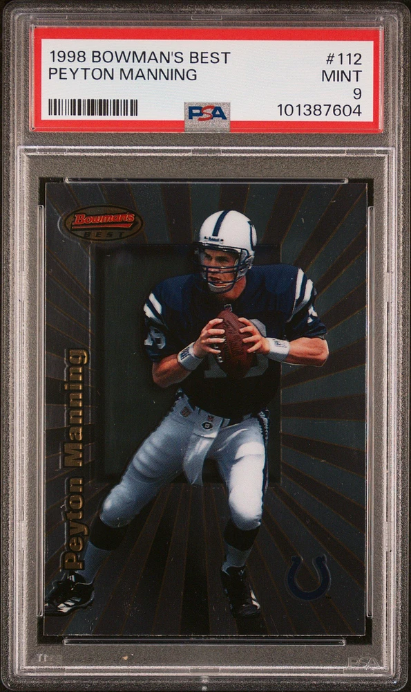 1998 Bowman's Best 112 Peyton Manning PSA 9