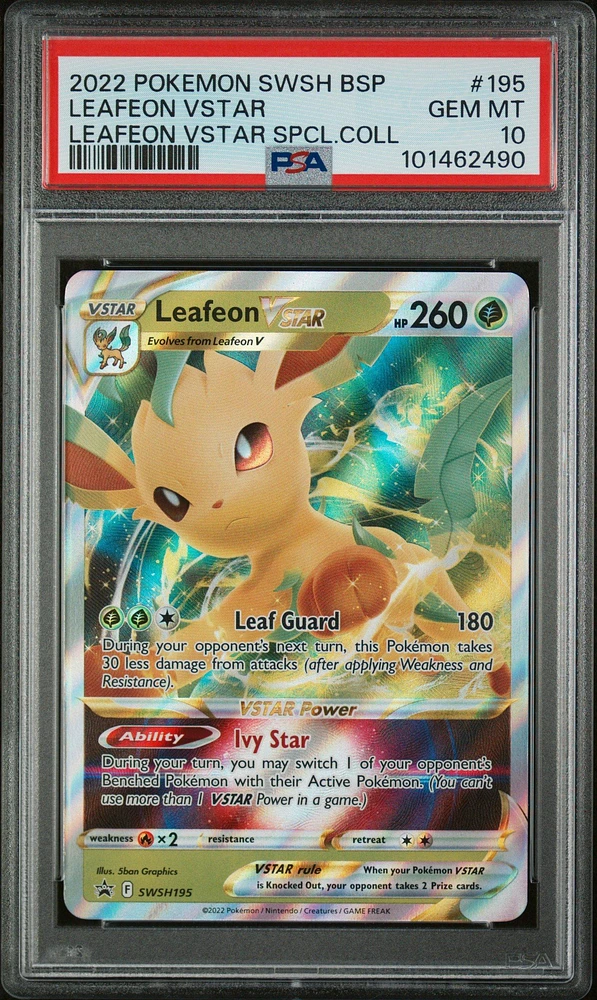 2022 Pokemon Swsh Black Star Promo 195 Leafeon Vstar Leafeon Vstar Special Collection PSA 10