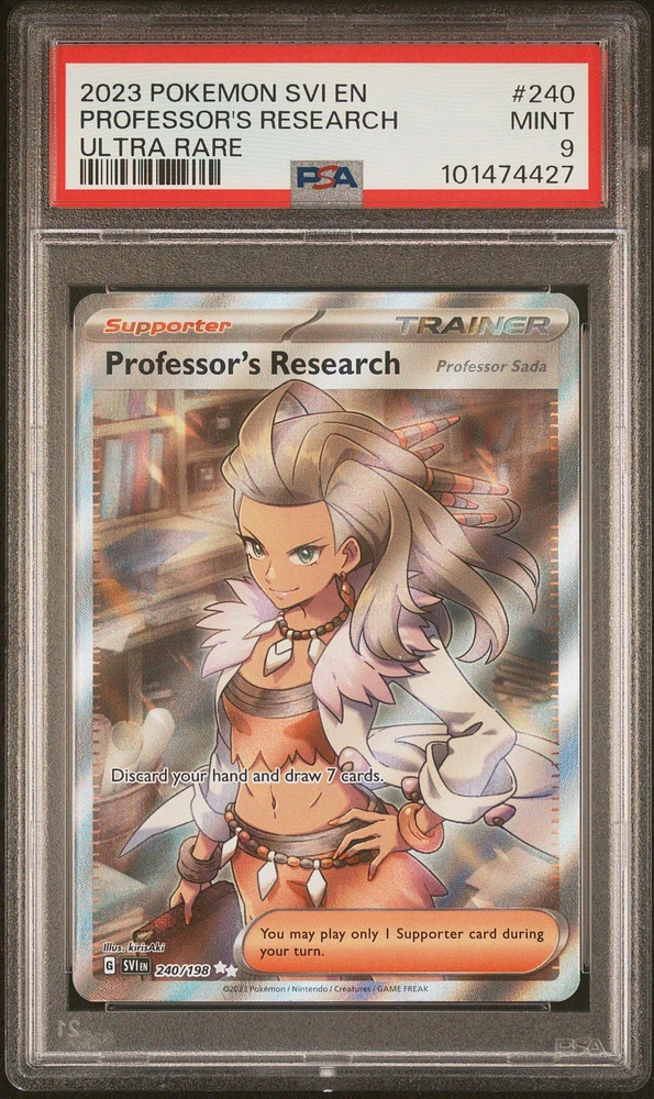 2023 Pokemon Svi En-scarlet & Violet Professor's Research Ultra Rare PSA