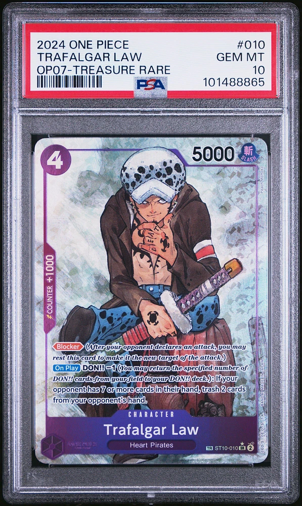 2024 One Piece 500 Years In The Future 010 Trafalgar Law Treasure Rare PSA 10