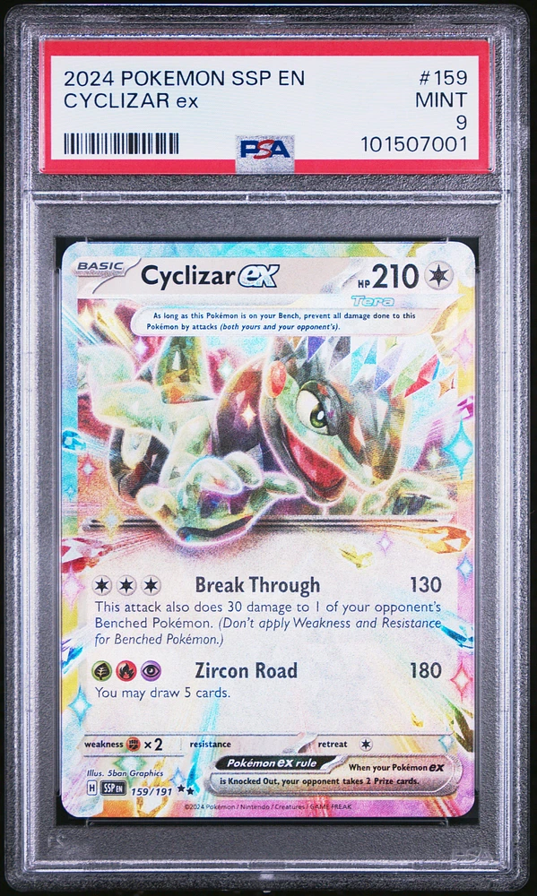2024 Pokemon Ssp En-surging Sparks 159 Cyclizar Ex PSA