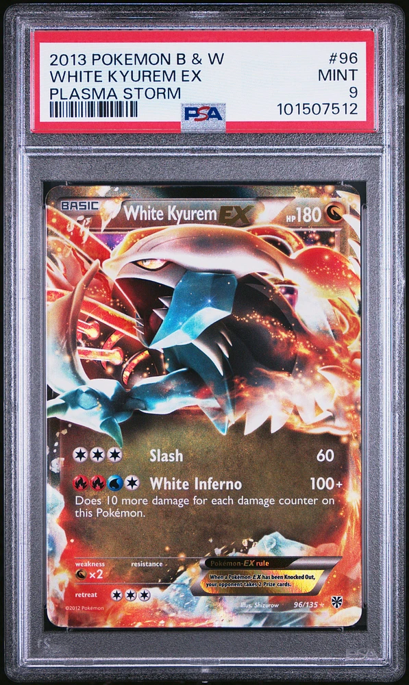 2013 Pokemon Black & White Plasma Storm White Kyurem Ex PSA