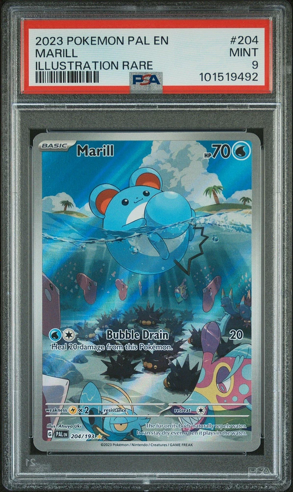 2023 Pokemon Pal En-paldea Evolved 204 Marill Illustration Rare PSA