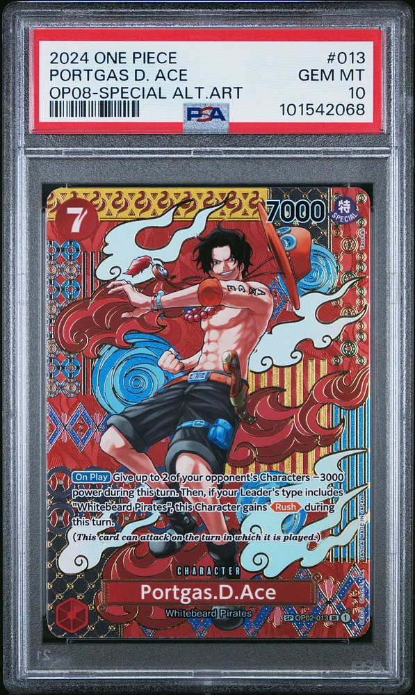 2024 One Piece Two Legends 013 Portgas D. Ace Special Alternate Art PSA 10
