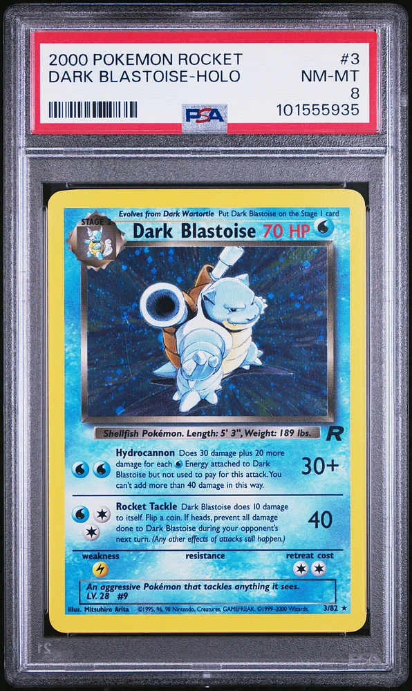 2000 Pokemon Rocket 3 Dark Blastoise-holo PSA