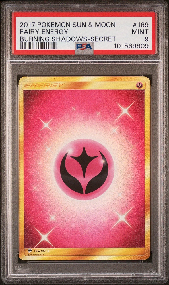 2017 Pokemon Sun & Moon Burning Shadows 169 Fairy Energy Secret PSA