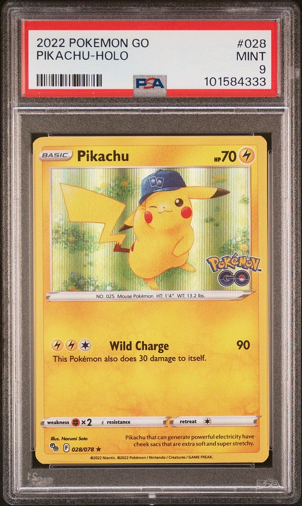 2022 Pokemon Go 028 Pikachu-holo PSA