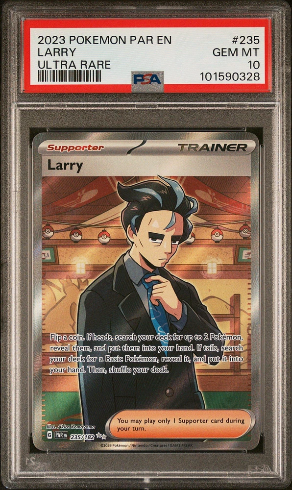 2023 Pokemon Par En-paradox Rift 235 Larry Ultra Rare PSA