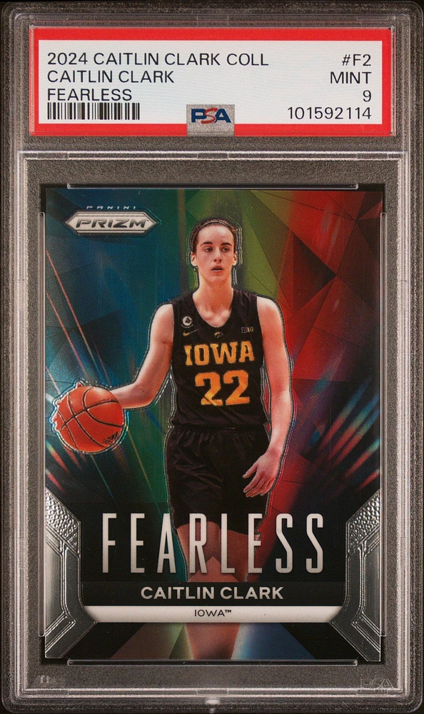 2024 Panini Caitlin Clark Collection Fearless F2 Caitlin Clark PSA 9